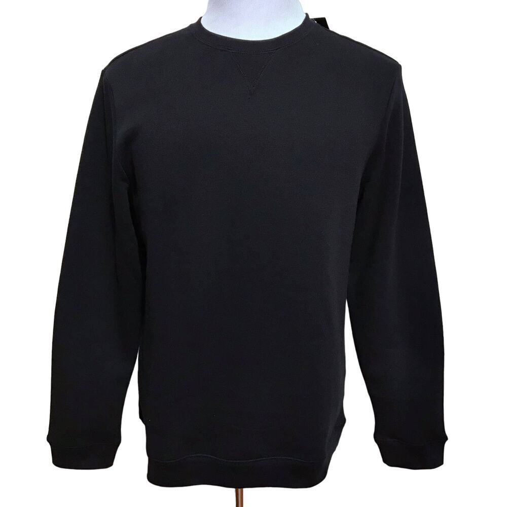 Ideology NWT Pullover Black Pullover Fleece Crewneck Sweatshirt Men M